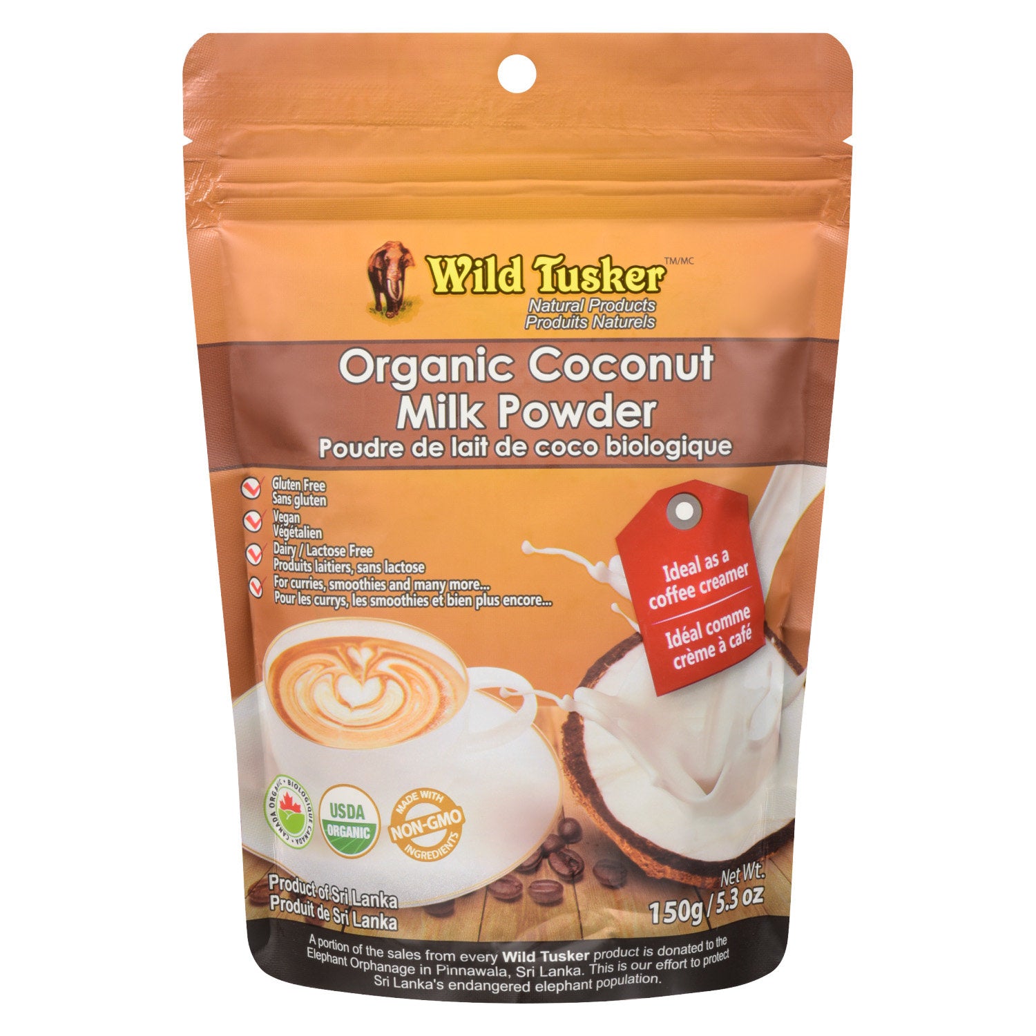 Wild Tusker Organic Coconut Milk Powder (150g);